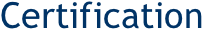 Certification